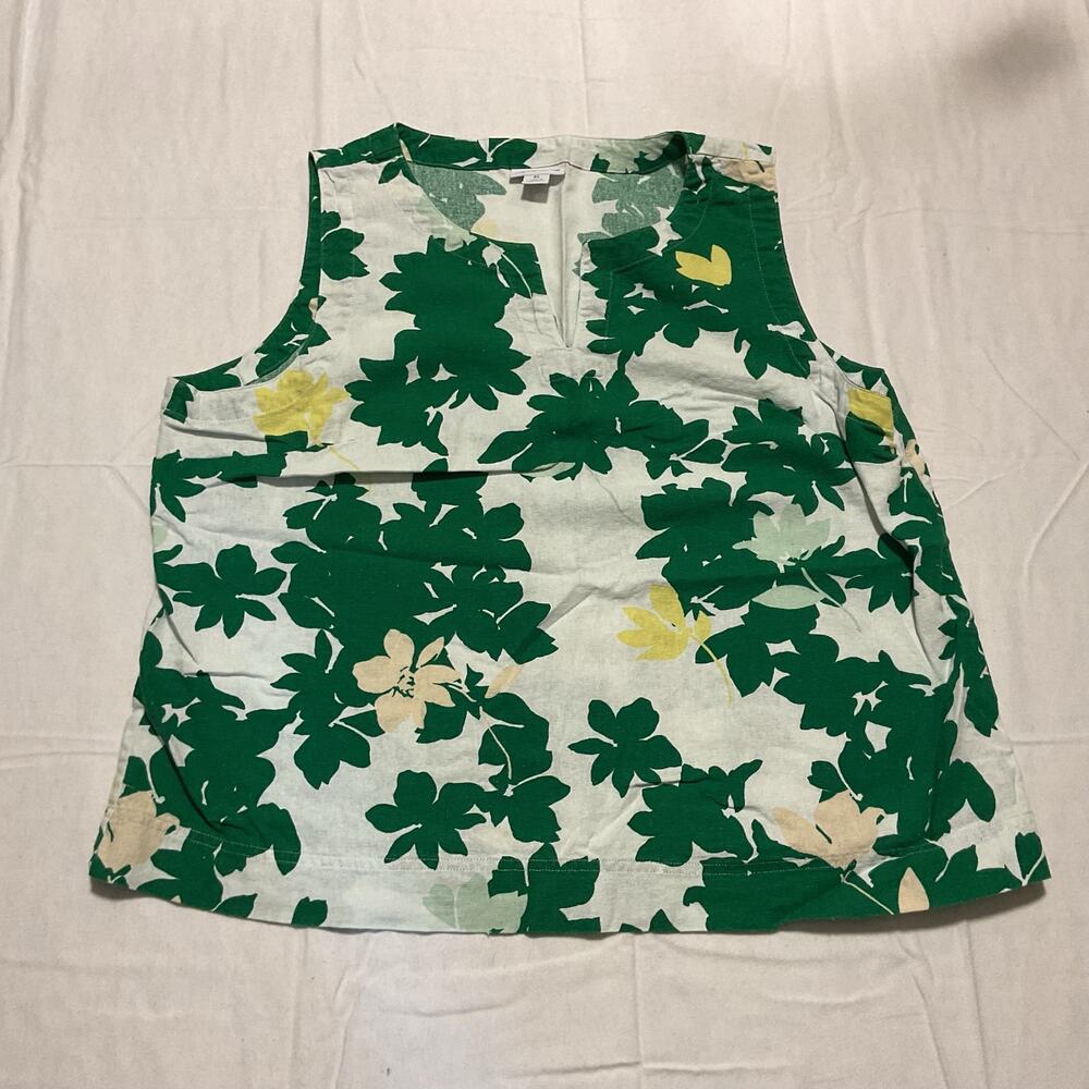 Women's Sleeveless Pullover V-Notch Size XL Shirt Liz Claiborne Tank Blouse Muli